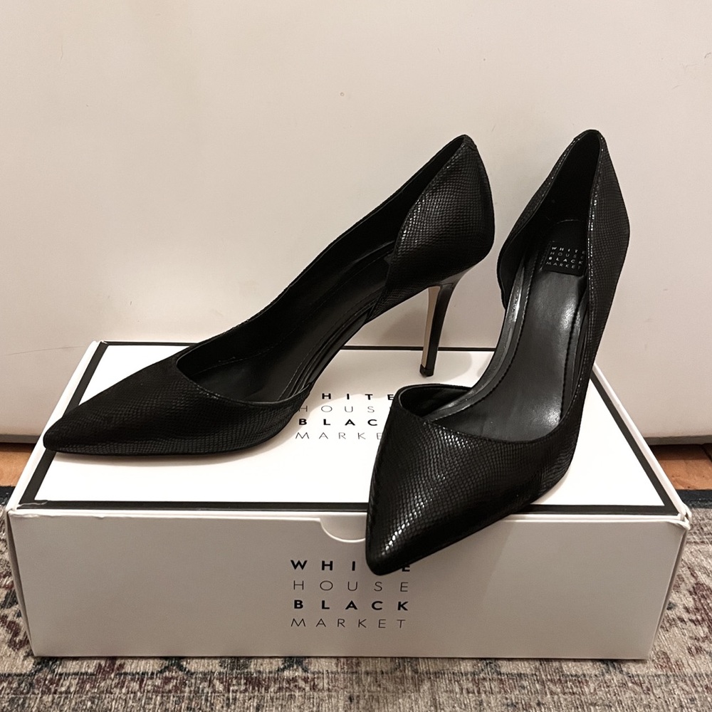 White House Black Market Ella Black Micro Pumps